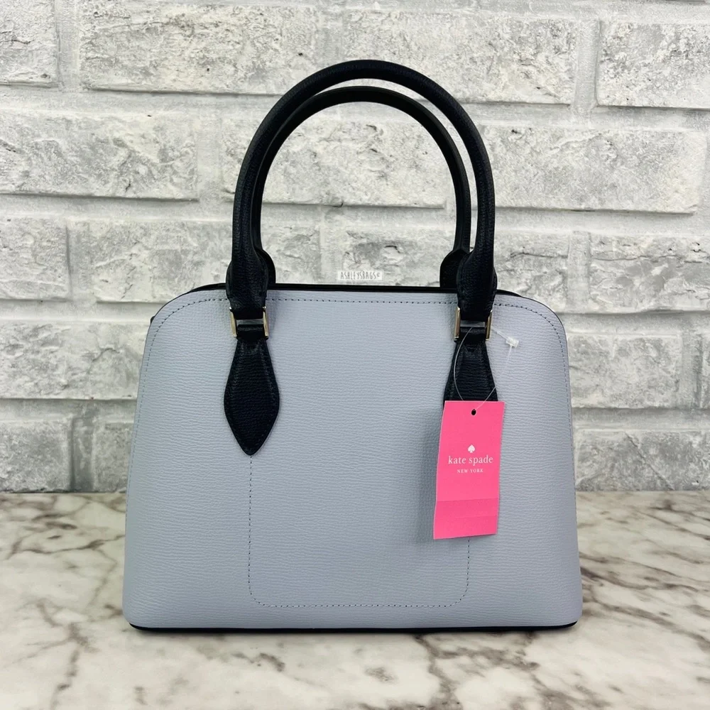 Kate Spade Darcy Colorblock Small Satchel Crossbody In Pale Hydra Blue